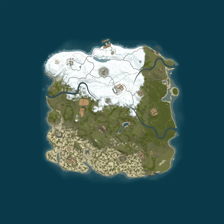 Map of RUSTOLUTION.GG 2x Monthly | Main | 50% Upkeep | No BP Wipe | No