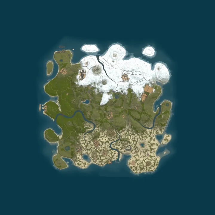 Map of Rust Ireland - 2x - Solo | Vanilla+ | 50% Upkeep | Biweekly