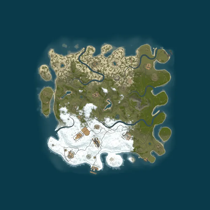 Map of PotatoServer.Live | PvE RPG Zombies & Bosses