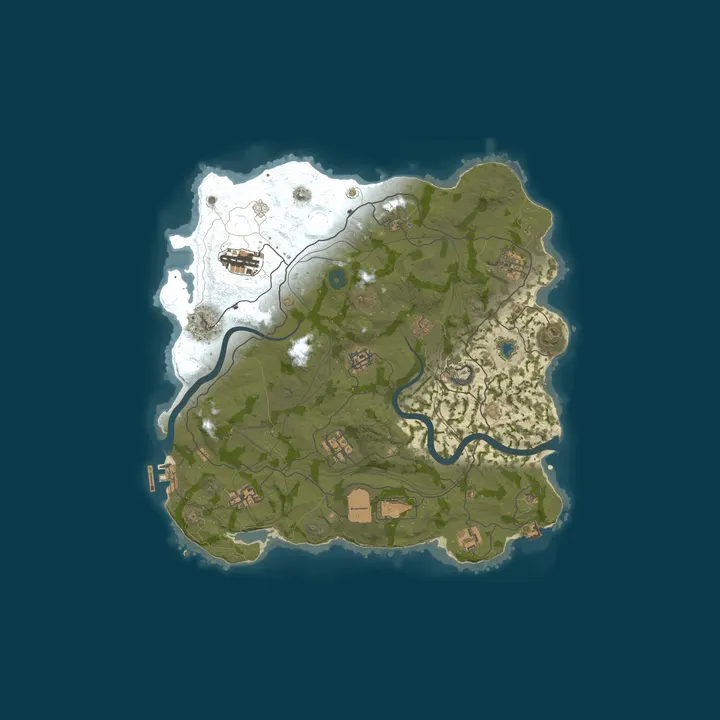 Map of GRUB.ARMY EU 3X SOLO/DUO/TRIO | Raidable Bases | Shared BPs | J