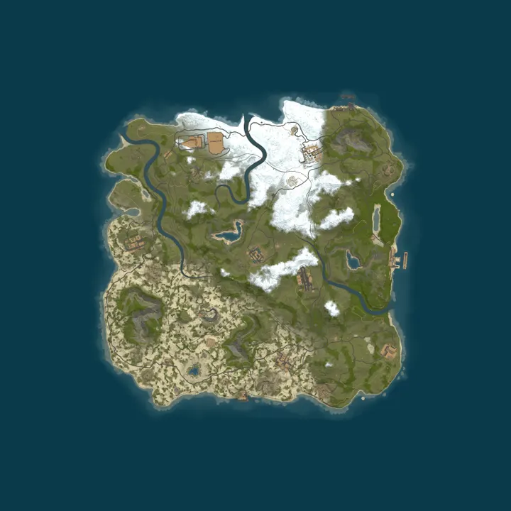 Map of Reddit.com/r/PlayRust - EU Monday
