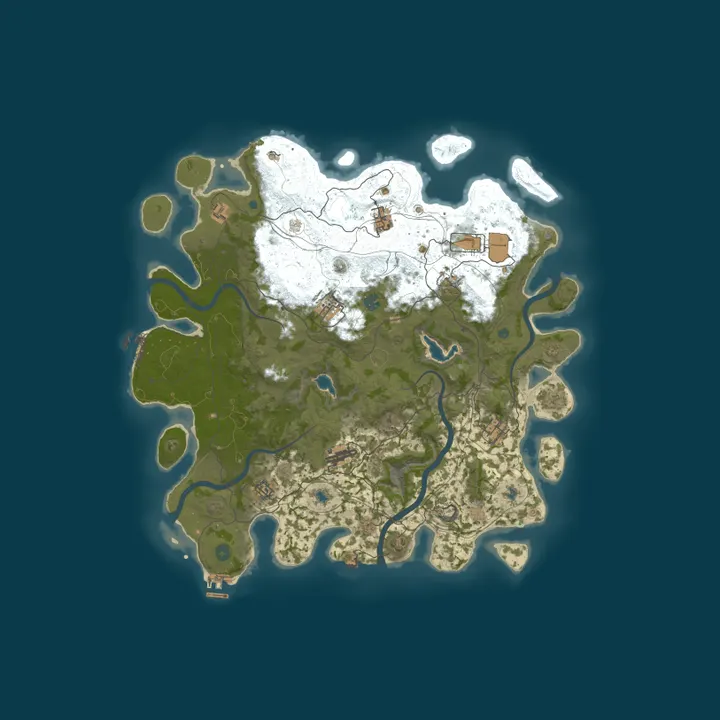 Map of DOMIX RUST Solo Only 50% Upkeep