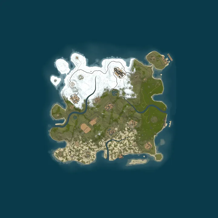 Map of ZeroFrag - RUST Server