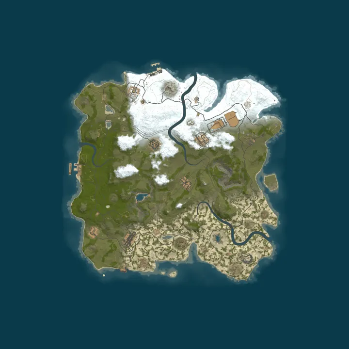 Map of A Shockbyte Rust Server