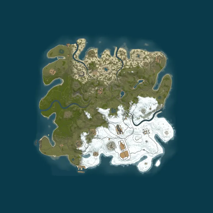 Map of Kitsune's 2x 10/15 Biweekly. BetterNpcs. Zombies. Raidable base