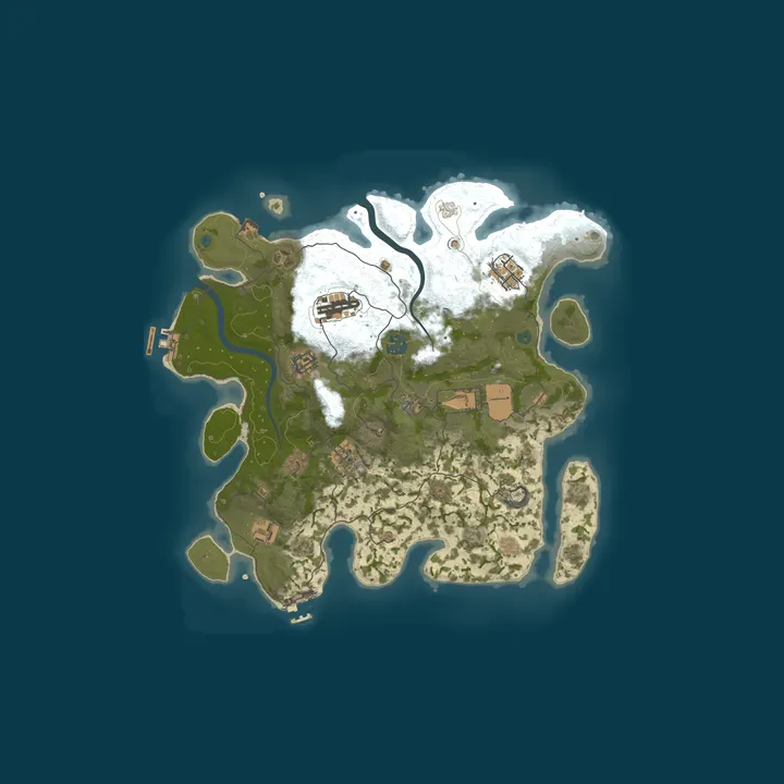 Map of Bajnokok RUST Szervere. HUN