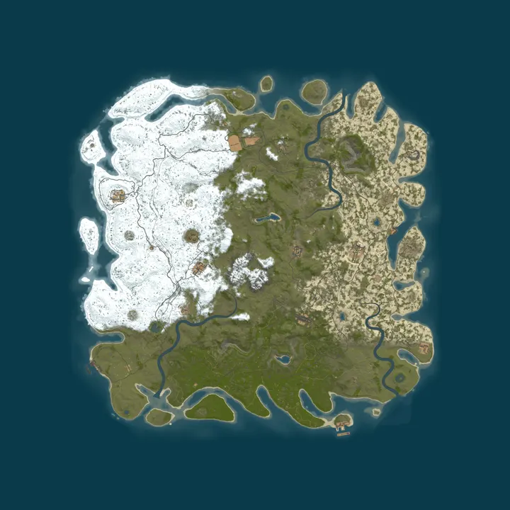 Map of Kinetic Hosting Rust Server