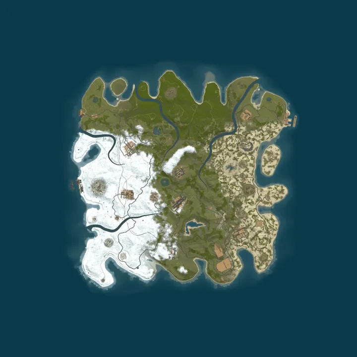 Map of [10/29] BCR Original PvPvE | 4x | PvP Zones | Raid Bases | Noob