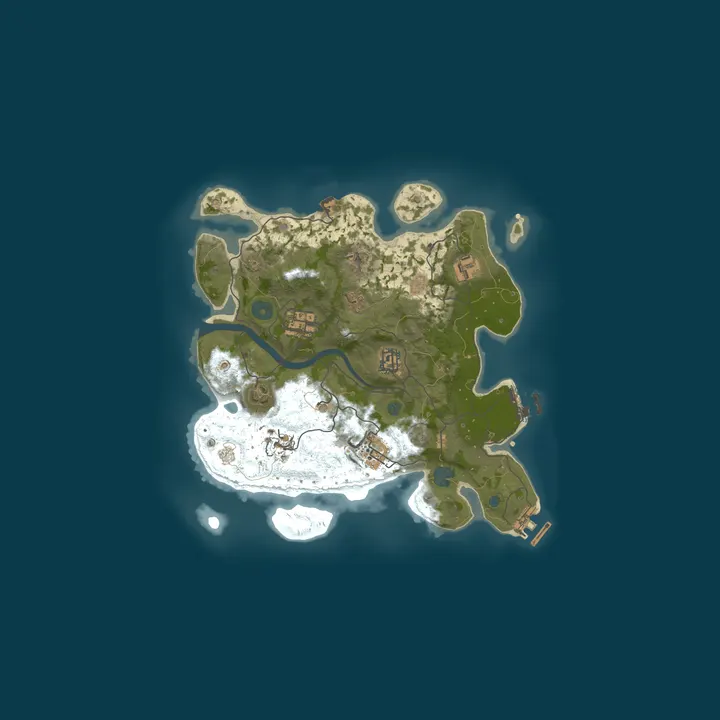 Map of A Shockbyte Rust Server