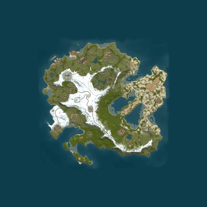 Map of #1 Modded CDN RUST SERVER PVE-10X, MODDED, SKILL TREE and Tons 
