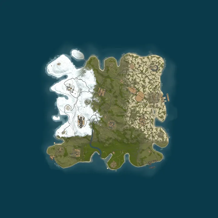 Map of [US] NEBULOUS RUST | Solo/Duo/Trio | Monthly | Noob Friendly