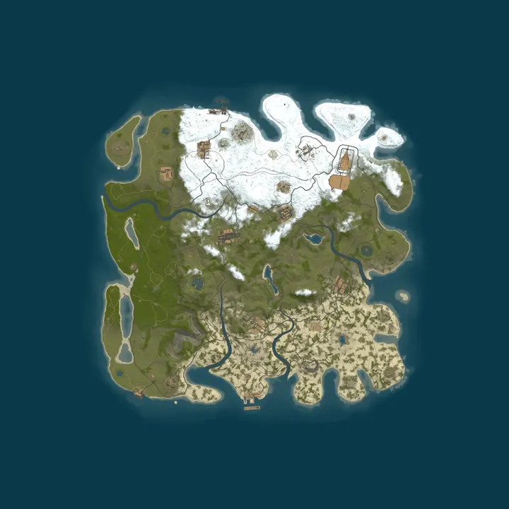 Map of [US] RustLab 2x - Vanilla Plus - Monthly - No Kits / No TP
