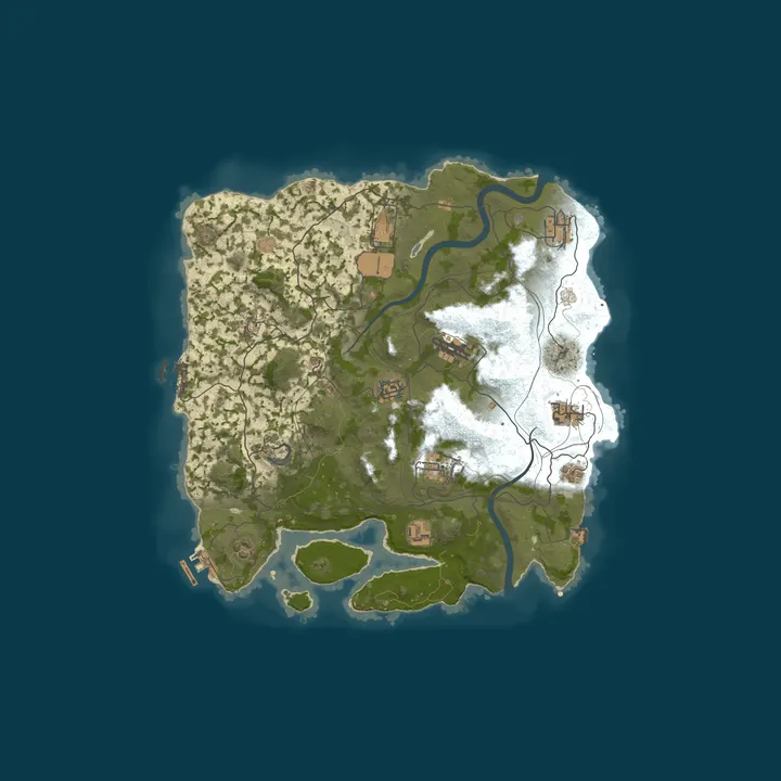 Map of Reddit.com/r/PlayRust - US Trio