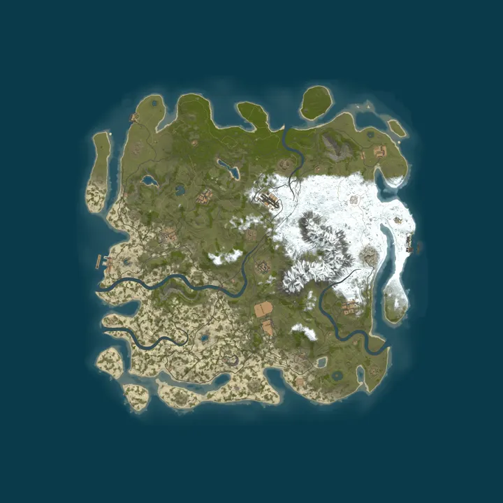 Map of [EU] LG Chill PVE 5x|Kits|Bases|Heli|Bradley|Convoys|Quests